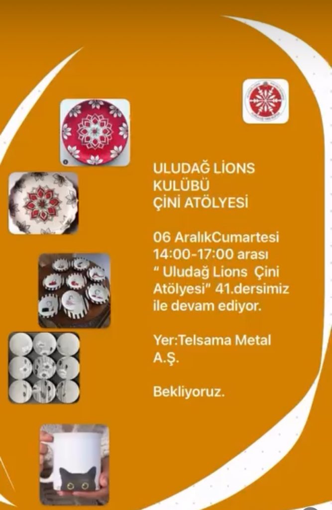 41.Uludağ Lions Kulübü Çini Atölyesi