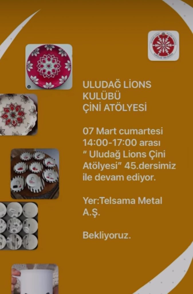 45.Uludağ Lions Kulübü Çini Atölyesi